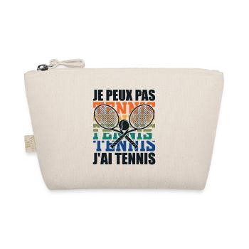 Je Peux Pas J'ai Tennis Idée Cadeau Drôle Homme - Trousse biologique - nature - Devant