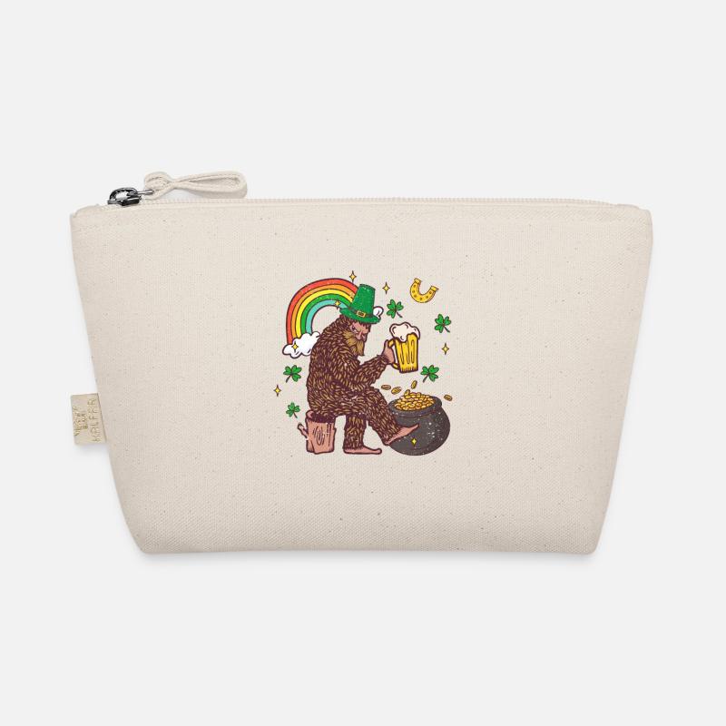 Leprechaun Bigfoot Saint Patrick's Day Rainbow Organic Pouch