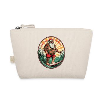 Santa Claus surfing christmas in summer - Organic Pouch - nature - Front