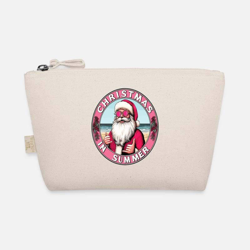 Weihnachtsmann Hippie Weihnachten im Sommer - Bio-Täschchen - Natur