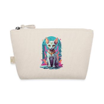Kawaii Gothic Sphynx Cat Pastel Occult Design - Organic Pouch - nature - Front