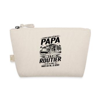 Papa Et Routier Qui Gère Camion Routier Cadeau - Trousse biologique - nature - Devant