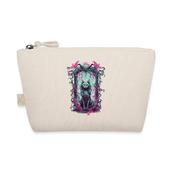 Gothic Okkulte Katze Magisches Monster Design - Bio-Täschchen - Natur - Vorne