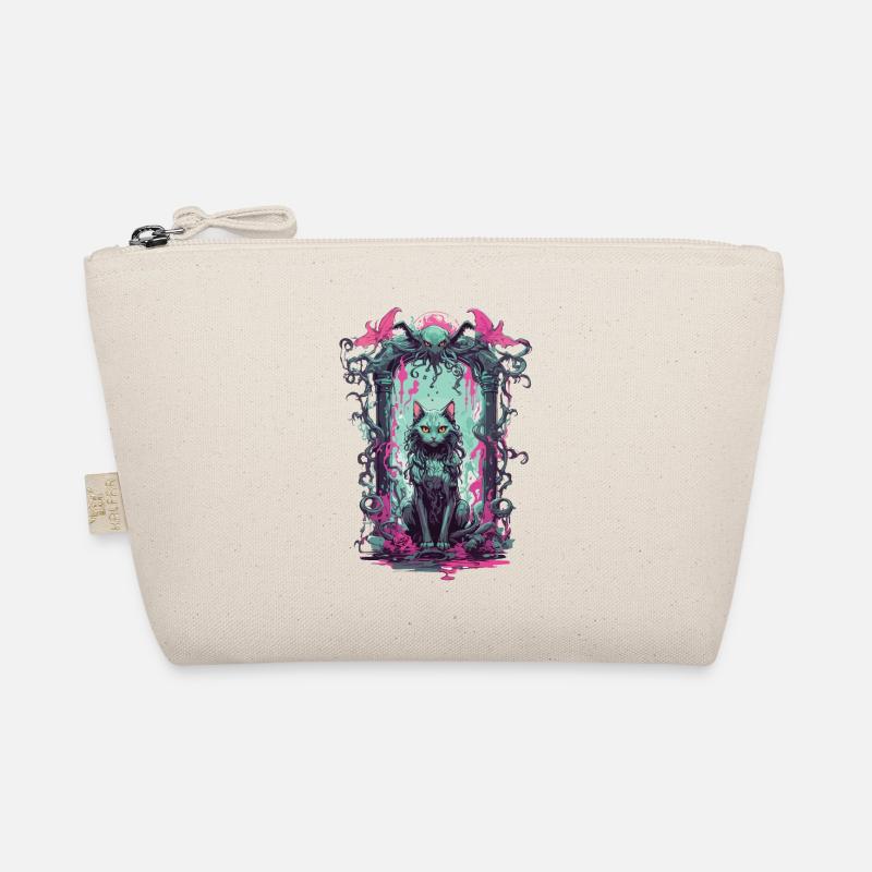Gothic Occult Cat Magic Monster Design Organic Pouch