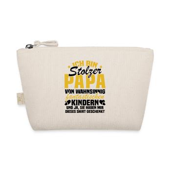 Ich bin stolzer Papa von wahnsinnig fantastischen - Bio-Täschchen - Natur - Vorne