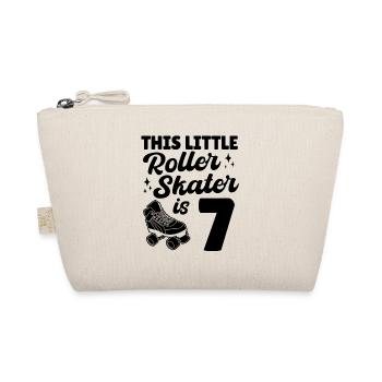 This Little Roller Skater Is 7 Years Old Roller Sk - Organic Pouch - nature - Front