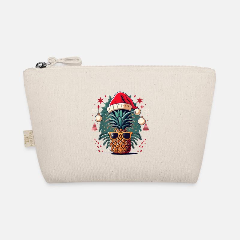 Ananas avec lunettes de soleil et chapeau de Père Noël Trousse biologique