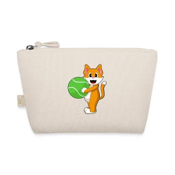 Cat Tennis Tennis Ball Sport - Organic Pouch - nature - Front