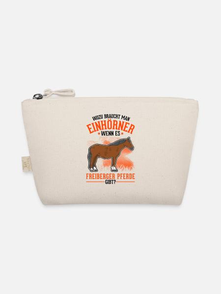 Freiberger Pferd Einhorn - Bio-Täschchen - Natur - Vorne