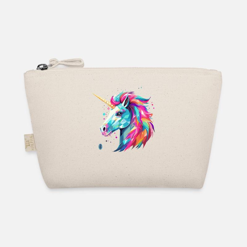 Einhorn im Glas Stil Bio-Täschchen