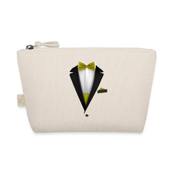 Tuxedo design with Bowtie For Weddings And - Organic Pouch - nature - Front
