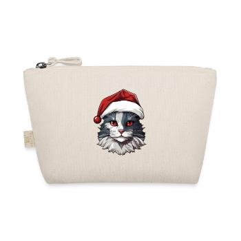 Noël tête de chat Noël - Trousse biologique - nature - Devant