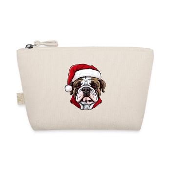 Bouledogue tête de chien Noël Noël - Trousse biologique - nature - Devant
