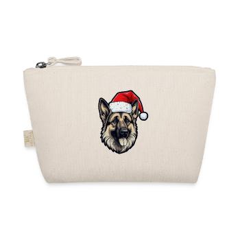 German Shepherd Dog Head Christmas Xmas - Organic Pouch - nature - Front