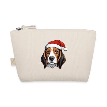 Tête de chien Beagle Noël Noël - Trousse biologique - nature - Devant