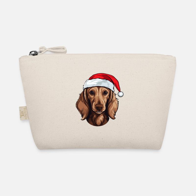 Dachshund Dog Dachshund Head Christmas Organic Pouch