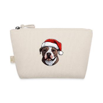 Staffordshire Bull Terrier Dog Head Christmas - Organic Pouch - nature - Front