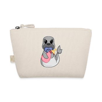 Baby Sea Lion Motif - Organic Pouch - nature - Front