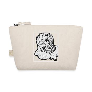 Biewer Terrier Dog Portrait Drawing - Organic Pouch - nature - Front