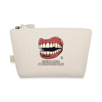 Third are the charm: Funny denture teeth - Organic Pouch - nature - Front