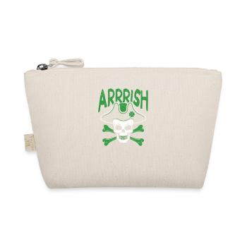 Arrish Irish Pirate Skull Leprechaun - Organic Pouch - nature - Front