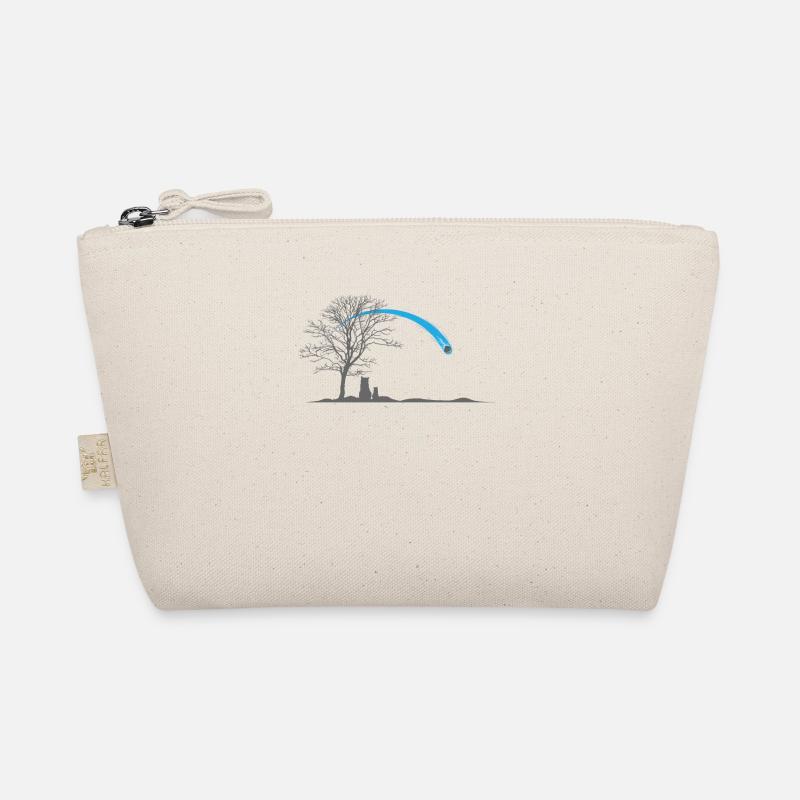 Shooting star in dark sky Organic Pouch