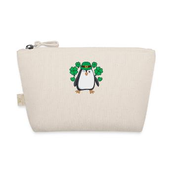 Irish Penguin Leprechaun Tier niedlich Vogel - Bio-Täschchen - Natur - Vorne