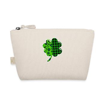Büffel Grün Leopard Plaid Kleeblatt Cool - Bio-Täschchen - Natur - Vorne