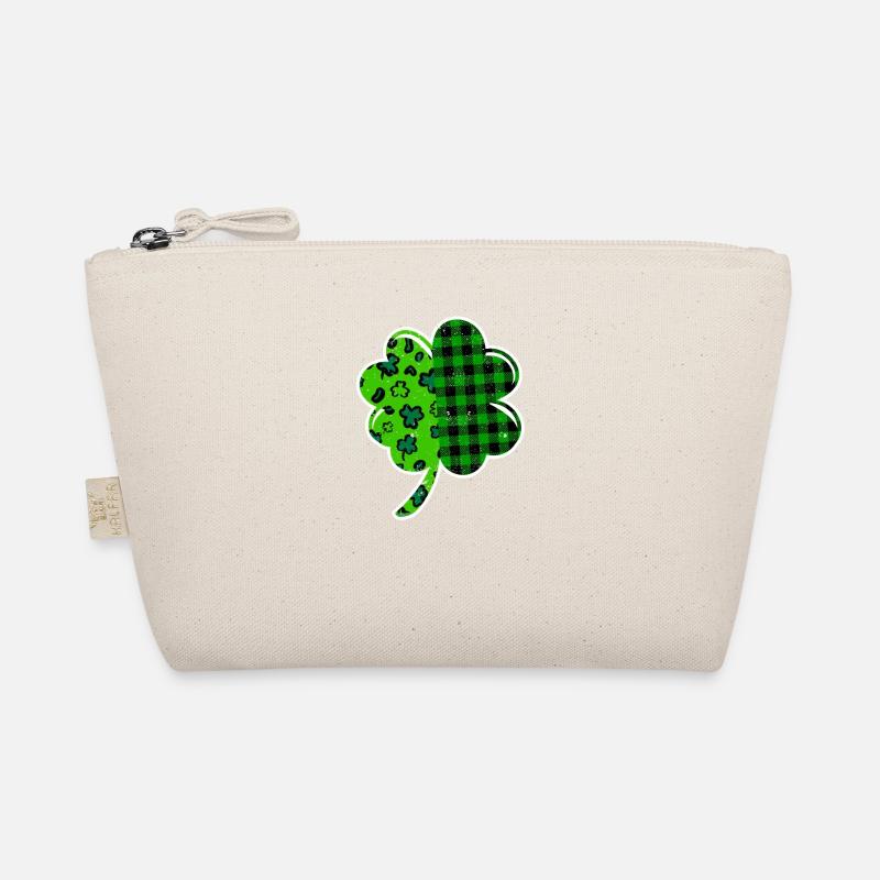 Büffel Grün Leopard Plaid Kleeblatt Cool Bio-Täschchen