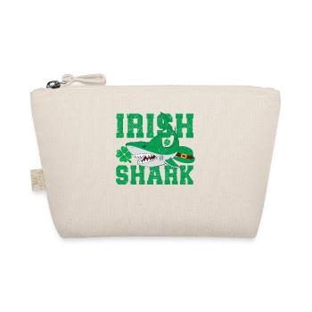 Irischer Hai Grün Lustig St Patricks Day Tier - Bio-Täschchen - Natur - Vorne