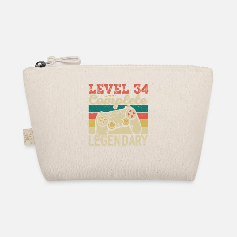 Level 34 Complete, 34th Birthday Gift Organic Pouch