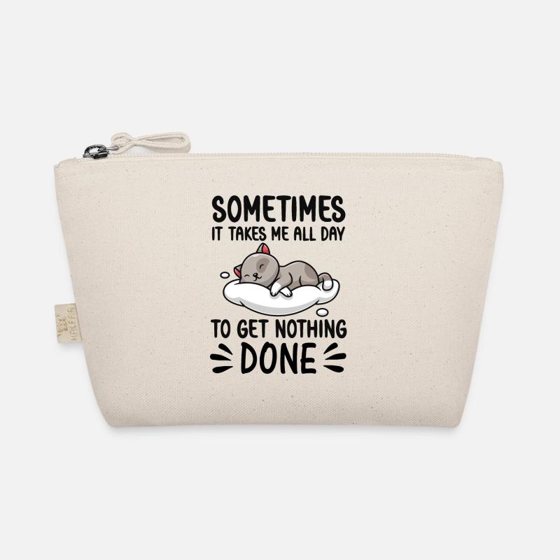 Doing nothing lazy Cat sleeping funny Cats Katzen Bio-Täschchen