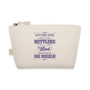 ich bin das mittlere Kind wegen mir gibt es die - Bio-Täschchen - Natur - Vorne