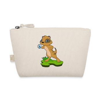 Meerkat Handball Player Handball - Organic Pouch - nature - Front