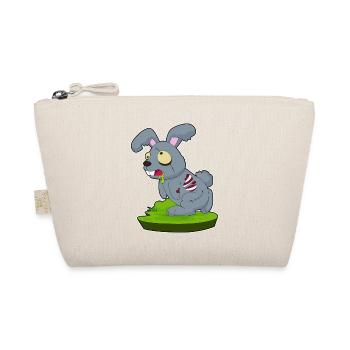 Hase Halloween Zombie - Bio-Täschchen - Natur - Vorne