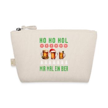 Ho ho hol mir mal ein Bier, Ugly Christmas - Bio-Täschchen - Natur - Vorne