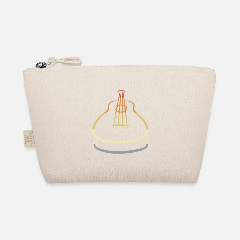 Retro Ukulele Sketch Organic Pouch