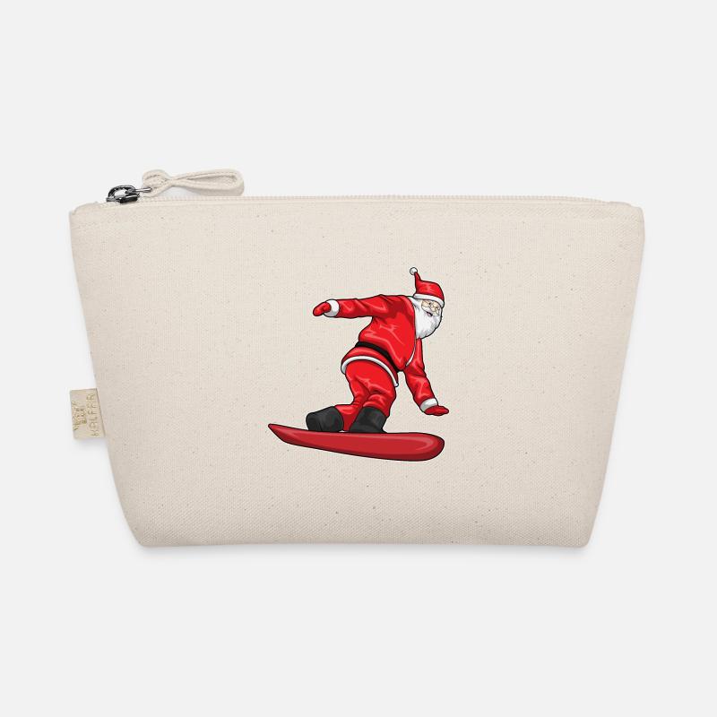 Santa Claus Christmas Snowboard Organic Pouch