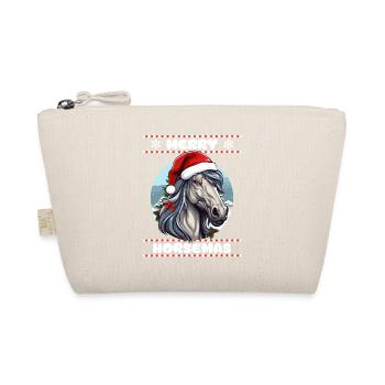 Pretty Horse Wishes Merry Christmas Girl - Organic Pouch - nature - Front