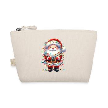 Père Noël mignon avec des guirlandes lumineuses - Trousse biologique - nature - Devant