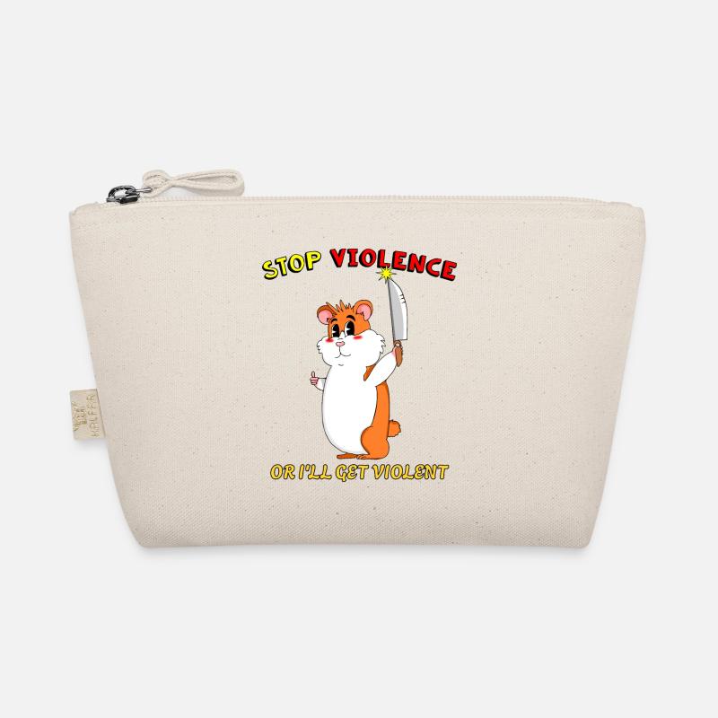 Stop Violence Mignon Hamster Sarcastique Dessin animé Trousse biologique