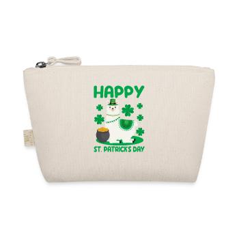 Happy St. Patrick's Day Llama Green Alpaca Lucky - Organic Pouch - nature - Front