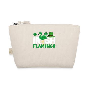 Irischer Flamingo Grüner Vogel St Patricks Day - Bio-Täschchen - Natur - Vorne