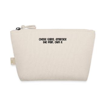 Fitness - Chase gains, embrace the pain, own it - Organic Pouch - nature - Front