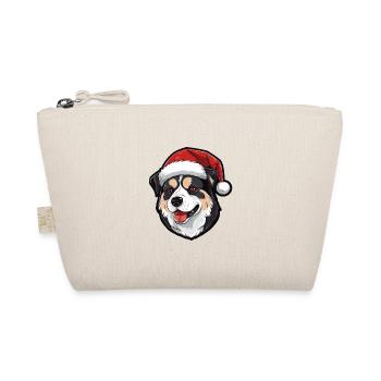 Akita Hund Weihnachten Kopf - Bio-Täschchen - Natur - Vorne