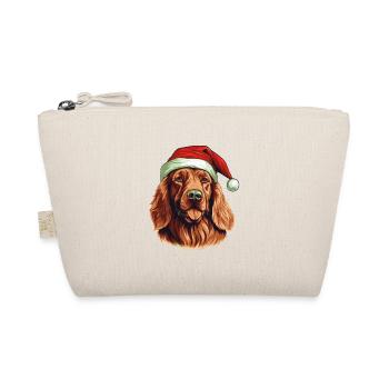 Tête de Noël de chien setter irlandais - Trousse biologique - nature - Devant
