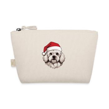 Malteser Hund Weihnachten Kopf - Bio-Täschchen - Natur - Vorne