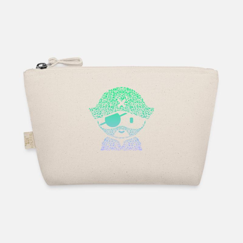 Silhouette Ikone Pirat | Jungen Pirat - Bio-Täschchen - Natur
