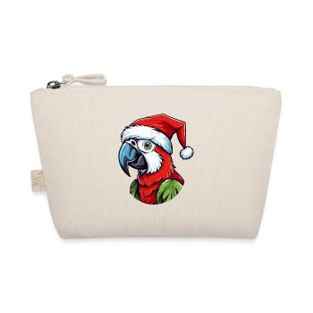 Parrot Christmas Animal Head - Organic Pouch - nature - Front