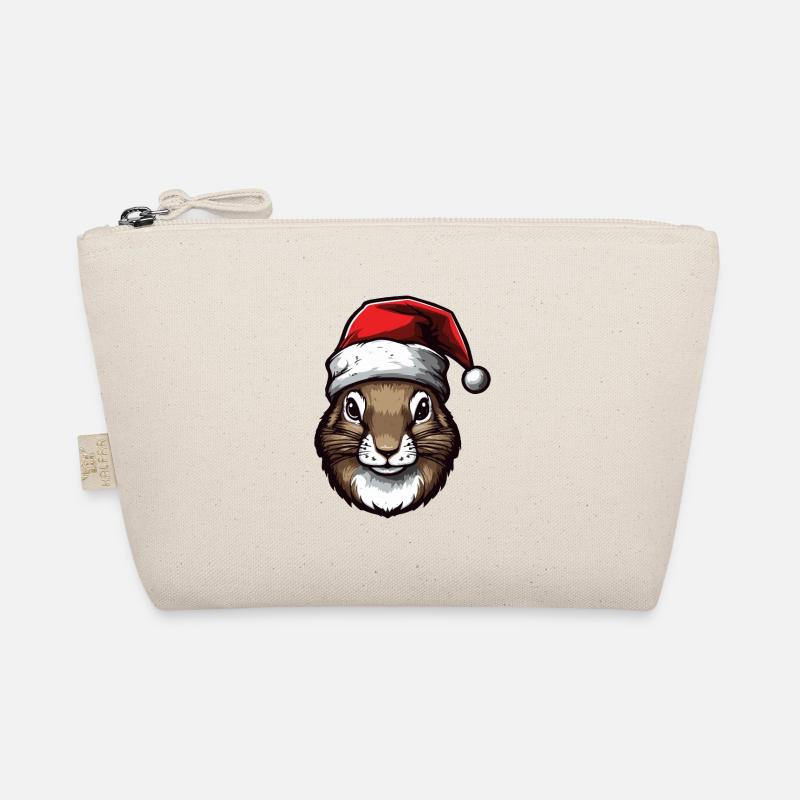 Squirrel Christmas Animal Head Organic Pouch